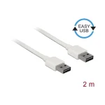 DeLock USB 2.0 Cable USB-A male - USB-A male Λευκό 2m (85194) - Image 2