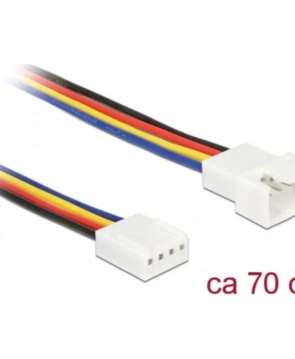DeLock 4-Pin pwm - 4-Pin pwm Cable 0.7m Πολύχρωμο 85363