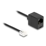 DeLock Flat Τηλεφωνικό Καλώδιο RJ11 6P4C 1m Μαύρο (88092)