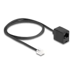 DeLock Flat Τηλεφωνικό Καλώδιο RJ11 6P4C 1m Μαύρο (88092) - Image 2