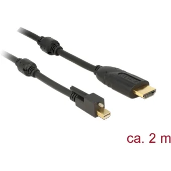 DeLock Cable mini DisplayPort male - HDMI male 2m (83730)