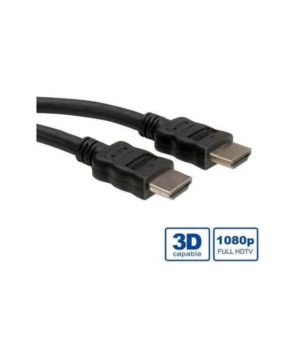 Roline HDMI 1.4 Cable HDMI male - HDMI male 20m Μαύρο 11.04.5549