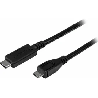 StarTech USB 2.0 Cable USB-C male - micro USB-B male Μαύρο 1m (USB2CUB1M)