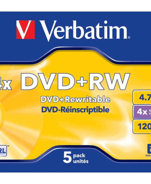 Verbatim Επανεγγράψιμα DVD+RW 4x 4.7GB 5τμχ 43229