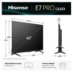 Hisense Smart Τηλεόραση 43" 4K UHD QLED E7Q Pro HDR (2025) 43E7Q PRO - Image 7