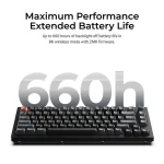 Keychron V1 Ultra 8K V1U-D4 Ασύρματο Gaming Μηχανικό Πληκτρολόγιο 75% με Keychron Silk POM Banana διακόπτες και RGB φωτισμό (Αγγλικό US) - Image 4