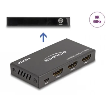 Delock Hdmi Switch 2 Ports 8k60hz/4k144hz Delock 18607