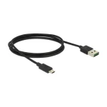 DeLock Regular USB 2.0 to micro USB Cable Μαύρο 1m (83844)