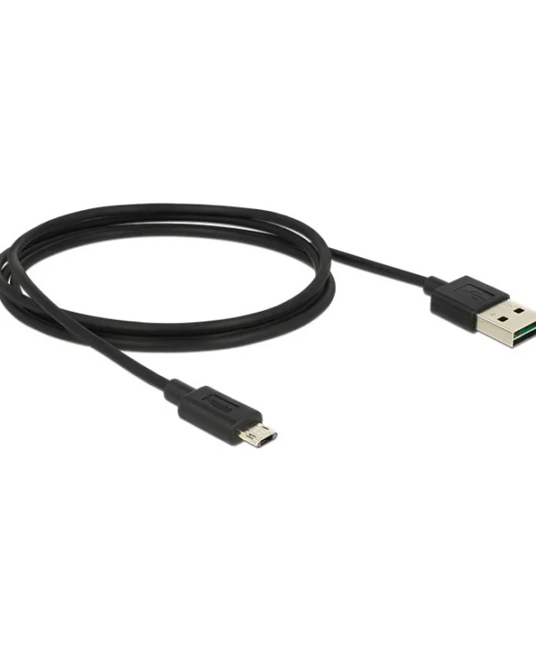 DeLock Regular USB 2.0 to micro USB Cable Μαύρο 1m (83844)