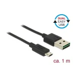 DeLock Regular USB 2.0 to micro USB Cable Μαύρο 1m (83844) - Image 2