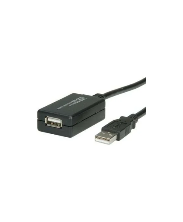 Value USB 2.0 Cable USB-A male - USB-A female Μαύρο 12m 12.99.1110