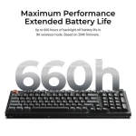 Keychron V5 Ultra 8K V5U-D1 Ασύρματο Gaming Μηχανικό Πληκτρολόγιο 96% με Keychron Silk POM Red διακόπτες και RGB φωτισμό (Αγγλικό US) - Image 3
