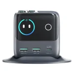 Joyroom Βάση Φόρτισης GaN με 2 Θύρες USB-A και Θύρα USB-C και Καλώδιο USB-C 140W Quick Charge 3.0 σε Γκρι χρώμα (JR-TRD01) - Image 2