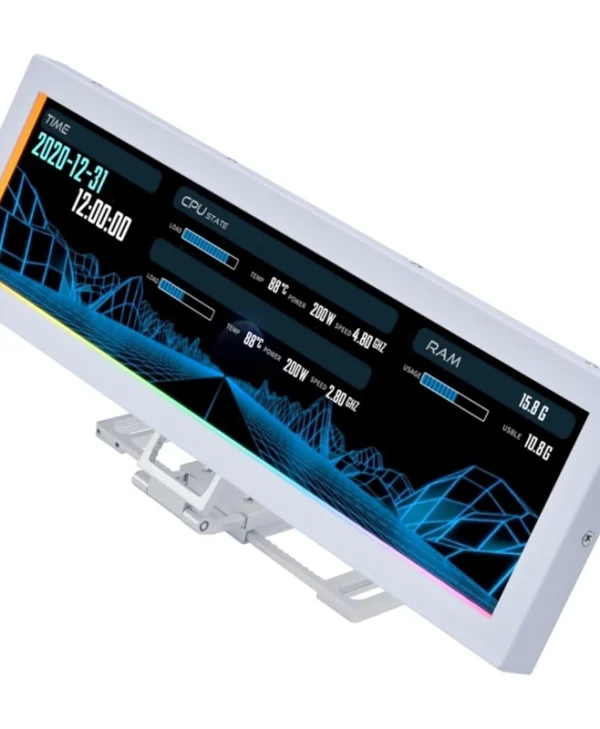 Lian Li 8.8" Universal Screen White - For Any PC - ARGB Frame - Display Panel - LCD Mini Monitor G89.SM088W.00