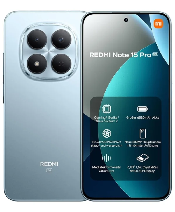 Xiaomi Redmi Note 15 Pro NFC 5G 8GB/256GB Glacier Blue MZB0M05EU