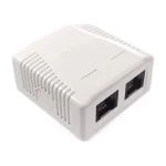 Intronics Διπλή Εξωτερική Πρίζα Δικτύου RJ45 Τύπου Cat6 σε Λευκό Χρώμα FA7004 FA7004