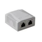 Intronics Διπλή Εξωτερική Πρίζα Δικτύου RJ45 Τύπου Cat6 σε Λευκό Χρώμα FA7004 FA7004 - Image 2