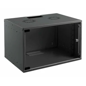 Mirsan Επιτοίχια Καμπίνα Rack 9U Ασυναρμολόγητη 54x45x40cm Μαύρο SOH09U45DE19.02 SOH09U45DE19.02