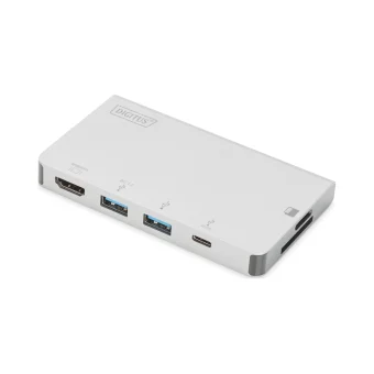 Digitus USB-C Docking Station με HDMI 4K PD Ασημί (DA-70867) DA-70867