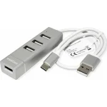 Roline USB 2.0 Hub 4 Θυρών με σύνδεση USB-A Ασημί - Image 2