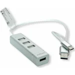 Roline USB 2.0 Hub 4 Θυρών με σύνδεση USB-A Ασημί - Image 3