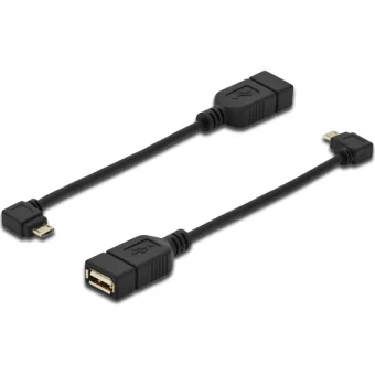 Digitus Μετατροπέας micro USB male σε USB-A female 1τμχ AK-300313-002-S AK-300313-002-S