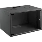 Mirsan Επιτοίχια Καμπίνα Rack 9U 56x60x44.5cm Μαύρο WTC09U60MN.01 WTC09U60MN.01