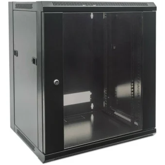 Mirsan Επιτοίχια Καμπίνα Rack 16U 56.5x60x75.5cm Μαύρο WTC16U60MN.01 WTC16U60MN.01