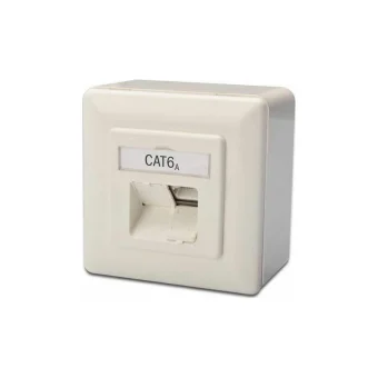 Digitus Μονή Εξωτερική Πρίζα Δικτύου RJ45 Τύπου Cat6 σε Λευκό Χρώμα DN-9007-S-1 DN-9007-S-1
