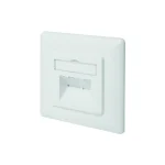 Digitus Διπλή Πρίζα Δικτύου RJ45 με Πλαίσιο Τύπου Cat6 σε Λευκό Χρώμα DN-9008-1 DN-9008-1