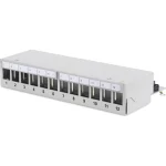 Digitus Patch Panel Shielded για Rack 1U 12 Θυρών Γκρι