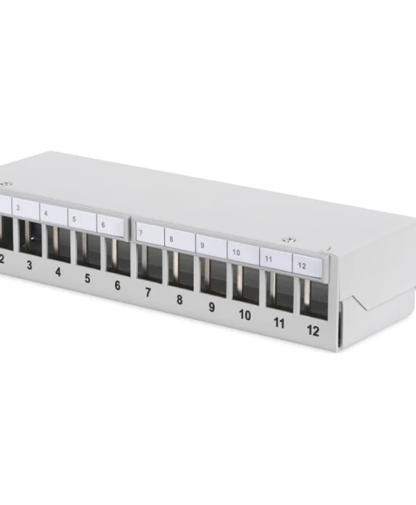 Digitus Patch Panel Shielded για Rack 1U 12 Θυρών Γκρι