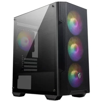MSI MAG Forge M100A Gaming Micro Tower Κουτί Υπολογιστή με Πλαϊνό Παράθυρο και RGB Φωτισμό Μαύρο 306-7G20A21-809
