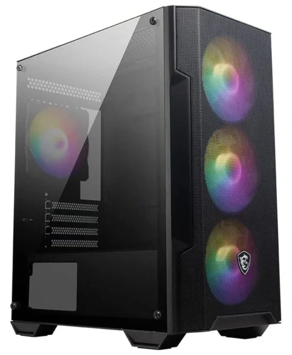 MSI MAG Forge M100A Gaming Micro Tower Κουτί Υπολογιστή με Πλαϊνό Παράθυρο και RGB Φωτισμό Μαύρο 306-7G20A21-809