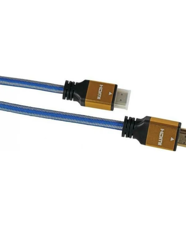 iBox HDMI 2.0 Premium High Speed 4K 60Hz HDR Braided Cable HDMI male - HDMI male 1.5m Μπλε ITVFHD04