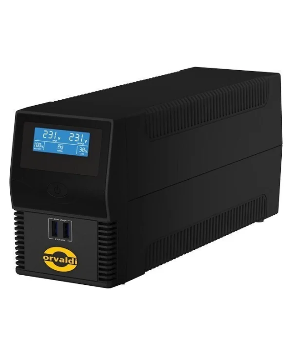 Orvaldi i650 LCD UPS Line-Interactive 600VA 360W με 4 IEC Πρίζες i650 LCD USB (4xIEC)