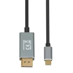 iBox USB 2.0 Cable USB-C male - DisplayPort Μαύρο 1.8m ITVCDP4K