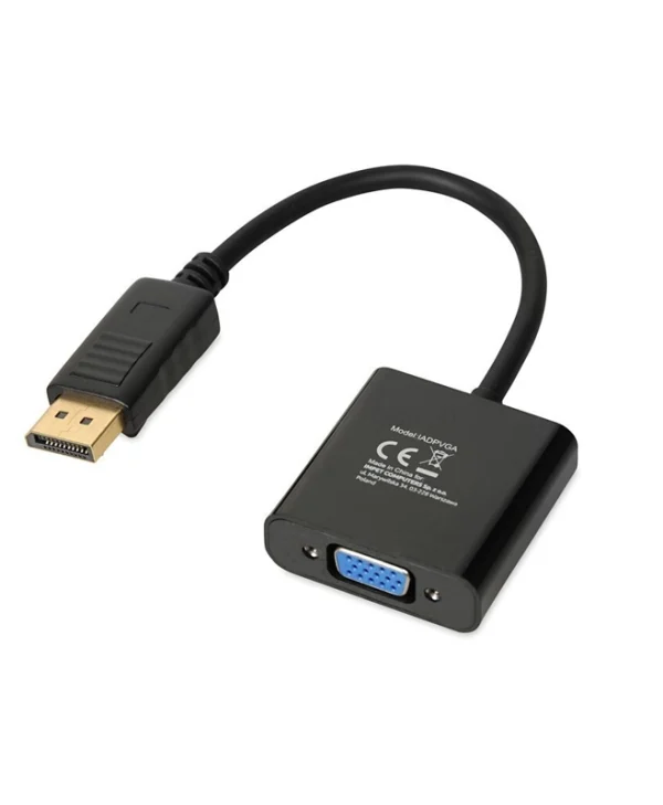 iBox Μετατροπέας DisplayPort male σε VGA female Γκρι 1τμχ (IADPVGA)