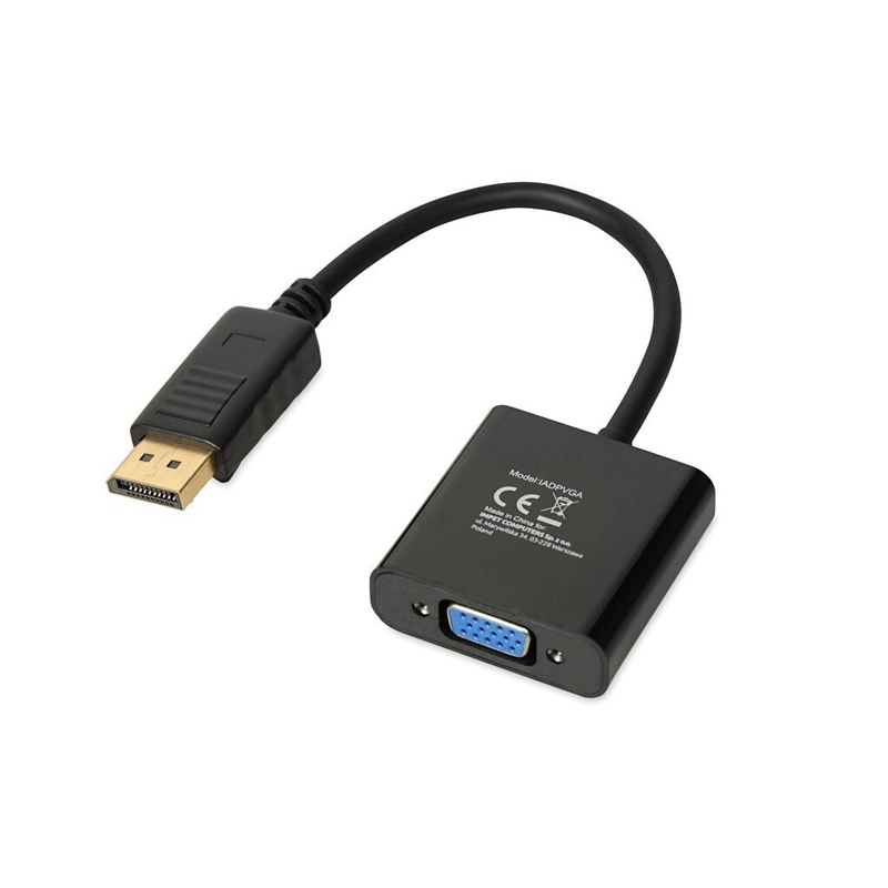 1 iBox Μετατροπέας DisplayPort male σε VGA female Γκρι 1τμχ (IADPVGA) - Image 1