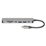 iBox Dock / USB-A Docking Station με 4K PD Ethernet Γκρι IUH3SL4K