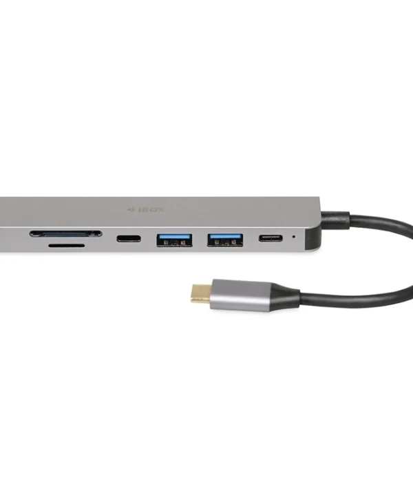 iBox Dock / USB-A Docking Station με 4K PD Ethernet Γκρι IUH3SL4K