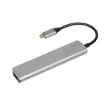 iBox Dock / USB-A Docking Station με 4K PD Ethernet Γκρι IUH3SL4K - Image 3