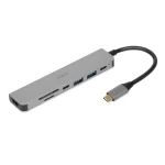 iBox Dock / USB-A Docking Station με 4K PD Ethernet Γκρι IUH3SL4K - Image 4