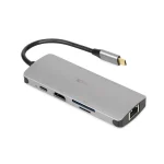iBox Dock / USB-A Docking Station με 4K PD Ethernet Γκρι IUH3RJ4K - Image 2
