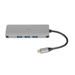 iBox Dock / USB-A Docking Station με 4K PD Ethernet Γκρι IUH3RJ4K - Image 4