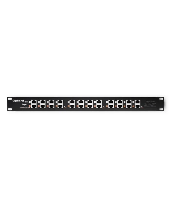 Qoltec Patch Panel 12 Θυρών Μαύρο 54478
