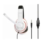 Gembird MHS-03-WTRD Over Ear Gaming Headset με σύνδεση 3.5mm Λευκό MHS-03-WTRDBK - Image 2
