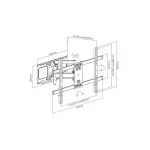Gembird WM-80ST-02 Βάση Τηλεόρασης Τοίχου με Βραχίονα έως 80" και 60kg - Image 2