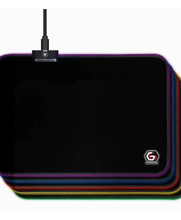 Gembird MP-GAMELED-M Gaming Mouse Pad Medium (350mm) με RGB Φωτισμό Μαύρο