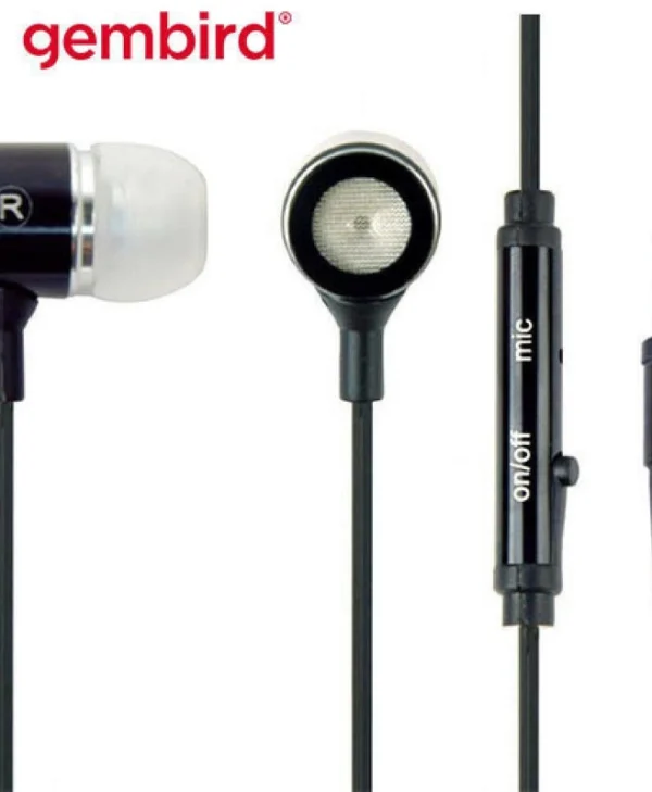 Gembird EP-001 In-ear Handsfree με Βύσμα 3.5mm Μαύρο MHS-EP-001